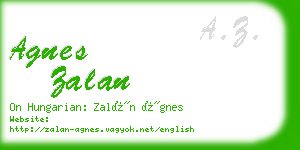 agnes zalan business card
